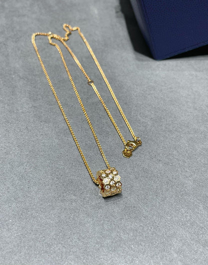 [⭐Shinejoy]BEE LOVE DIAMOND PAVED 3 ROW NECKLACE