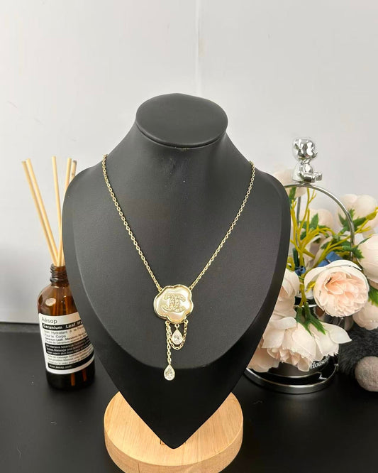 [⭐Shinejoy]Cloud Pearl Mother-of-Pearl Diamond Chain Pendant Necklace