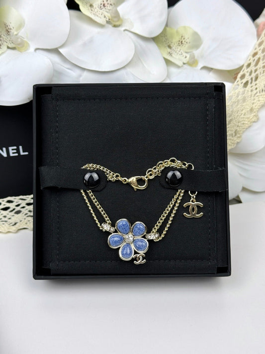 [⭐Shinejoy]VOLTE New Blue Floral Double-Layer Bracelet