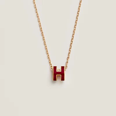 [⭐Shinejoy]HM CLIC RED ENAMEL GOLD NECKLACE