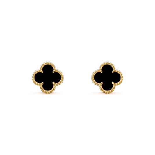 [⭐Shinejoy]CLOVER MINI 9.5MM BLACK MOP EARRINGS