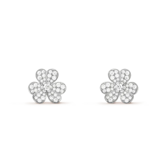 [⭐Shinejoy]CLOVER COMOS DIAMOND EARRINGS SILVER