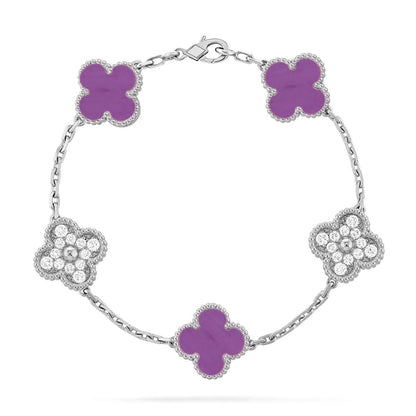 [⭐Shinejoy] CLOVER 5 MOTIF VIOLET BRACELET COLLECTION