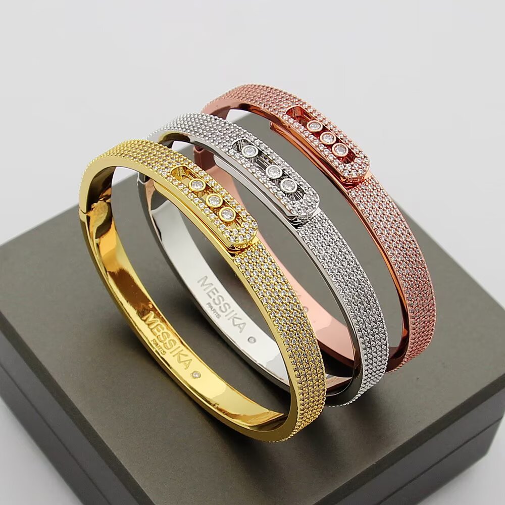 [⭐Shinejoy]Move Noa Full Pavé Diamond Bangle Bracelet
