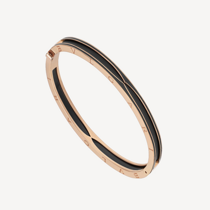 [⭐Shinejoy]ZERO 1 PINK GOLD WITH MATTE BLACK CERAMIC BRACELET