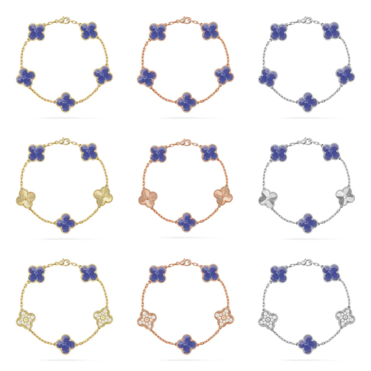 [⭐Shinejoy]CLOVER 5 MOTIF BLUE VEINS BRACELET COLLECTION