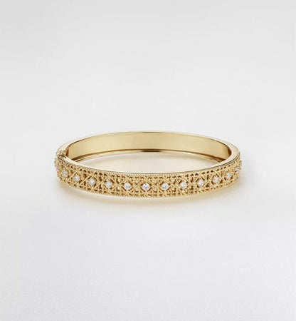 [⭐Shinejoy]2026 WOVEN-PATTERN BRACELET SET WITH FULL DIAMOND INLAY THREE-COLORS