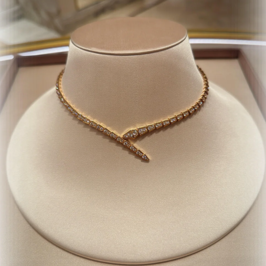 [⭐Shinejoy]NEW！SERPENT DIAMOND NECKLACE
