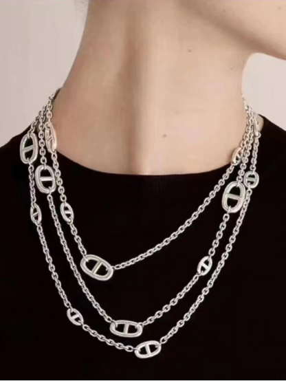 [⭐Shinejoy]Classic Silver Sweater Chain