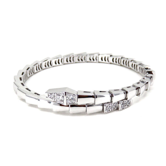 [⭐Shinejoy]SERPENTI BRACELET DIAMONDS SILVER