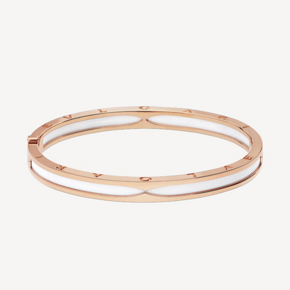 [⭐Shinejoy]ZERO 1 PINK GOLD WITH WHITE CERAMIC BRACELET
