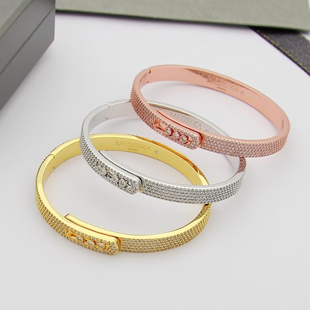 [⭐Shinejoy]Move Noa Full Pavé Diamond Bangle Bracelet