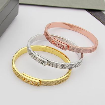 [⭐Shinejoy]Move Noa Full Pavé Diamond Bangle Bracelet