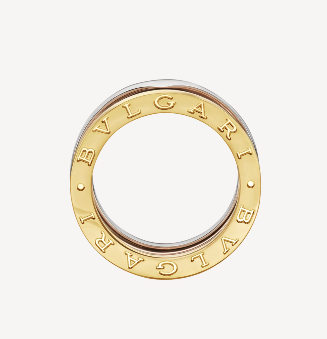 [⭐Shinejoy]ZERO 1 THREE-BAND ROSE WHITE AND YELLOW RING