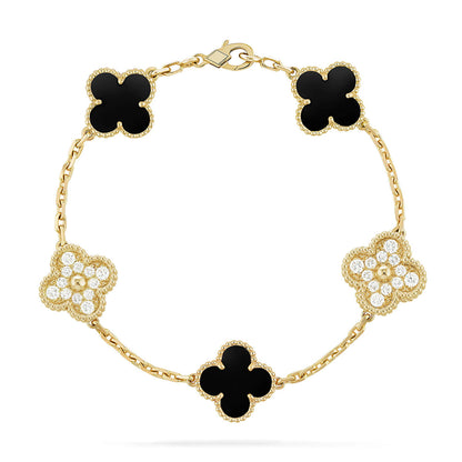 [⭐Shinejoy] CLOVER 5 MOTIF ONYXS BRACELET COLLECTION