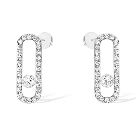 [⭐Shinejoy]MOVE UNO STUD DIAMOND PAVED EARRINGS