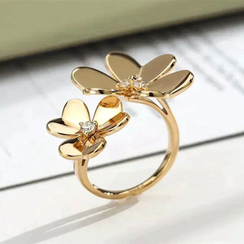 [⭐Shinejoy]CLOVER COMOS GOLD DIAMOND RING