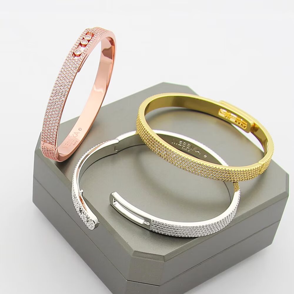[⭐Shinejoy]Move Noa Full Pavé Diamond Bangle Bracelet