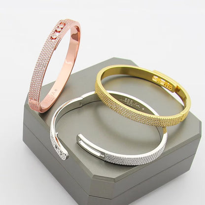 [⭐Shinejoy]Move Noa Full Pavé Diamond Bangle Bracelet