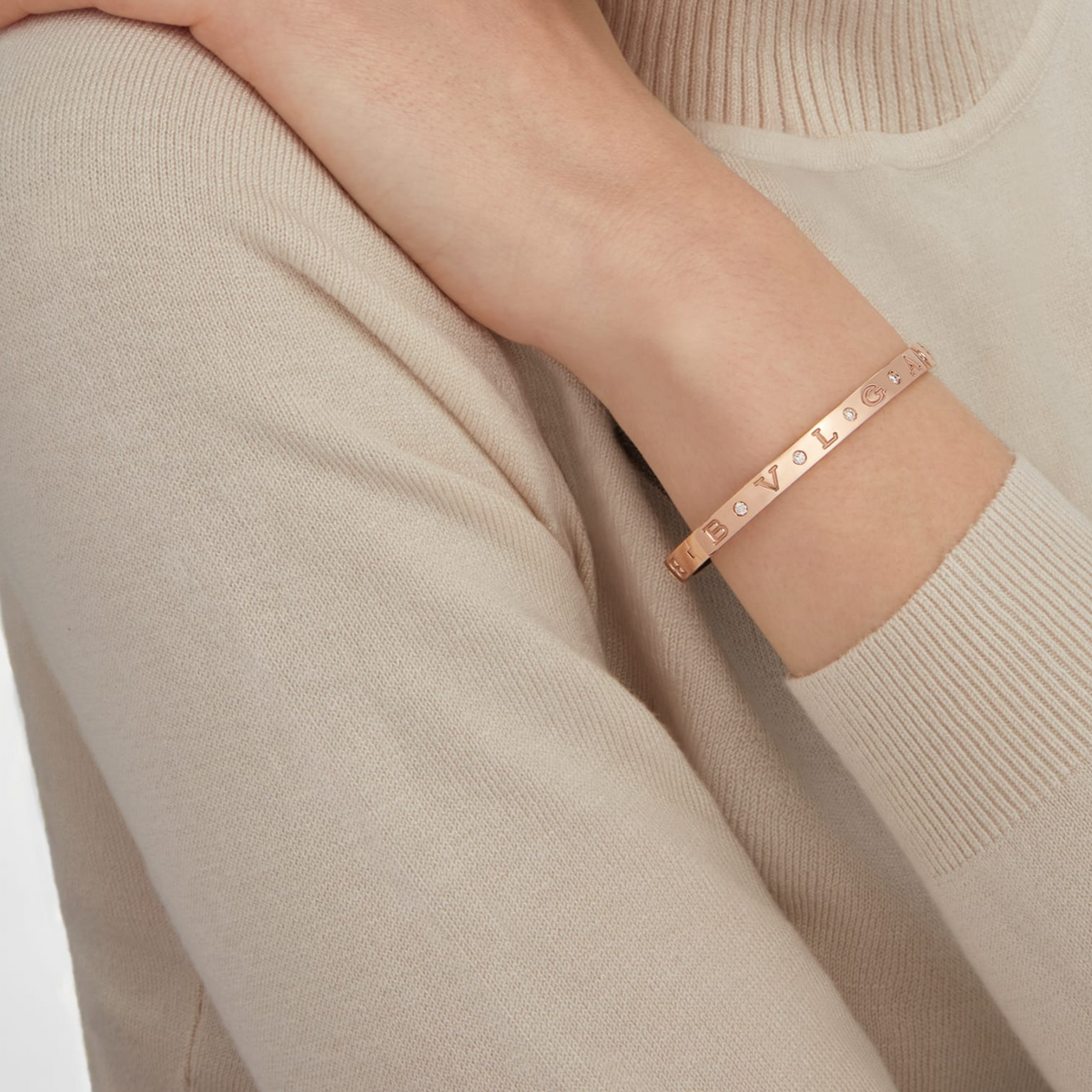 [⭐Shinejoy]ZERO 1 PINK GOLD 12 DIAMONDS BRACELET