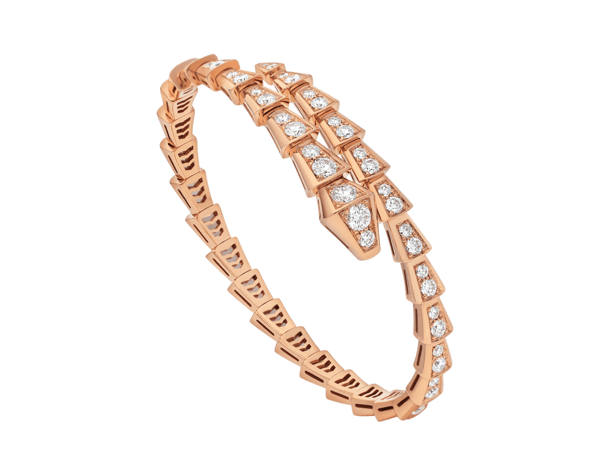 [⭐Shinejoy]SERPENTI BRACELET 6.8MM PINK GOLD DIAMOND