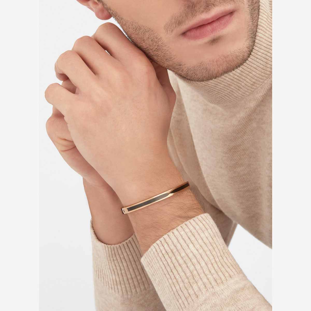 [⭐Shinejoy]ZERO 1 PINK GOLD WITH BLACK CERAMIC BRACELET