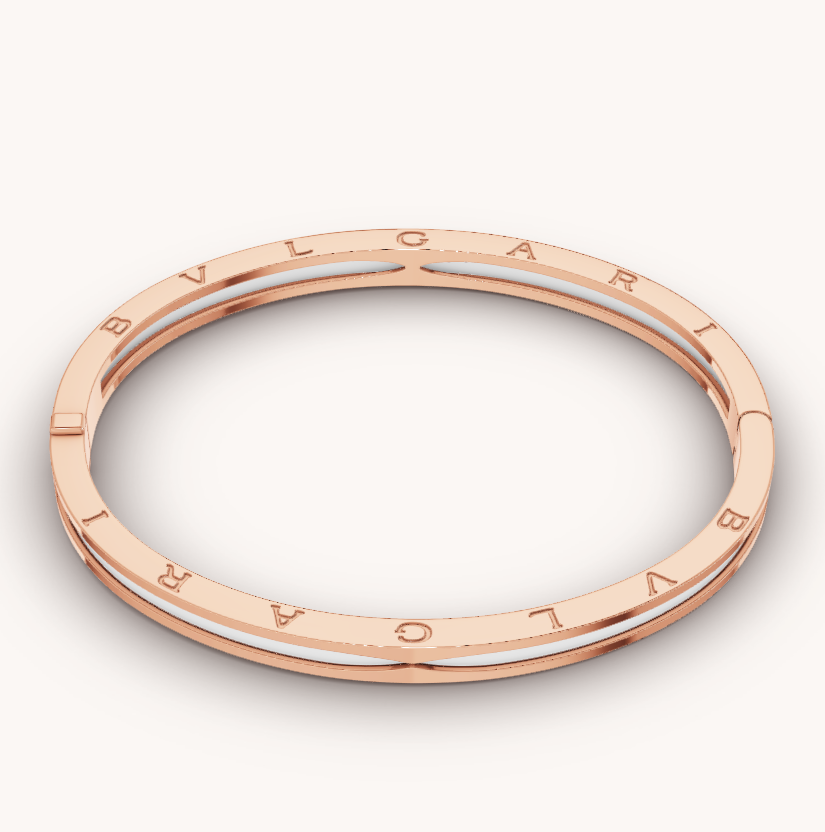 [⭐Shinejoy]ZERO 1 PINK GOLD WITH WHITE CERAMIC BRACELET