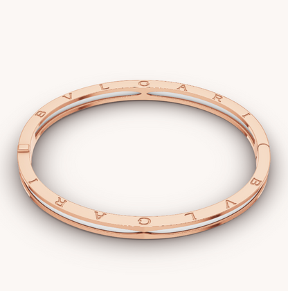 [⭐Shinejoy]ZERO 1 PINK GOLD WITH WHITE CERAMIC BRACELET