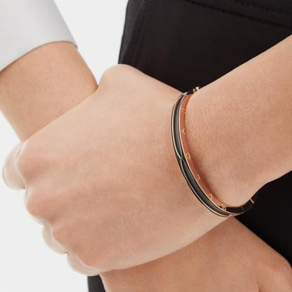 [⭐Shinejoy]ZERO 1 PINK GOLD WITH MATTE BLACK CERAMIC BRACELET