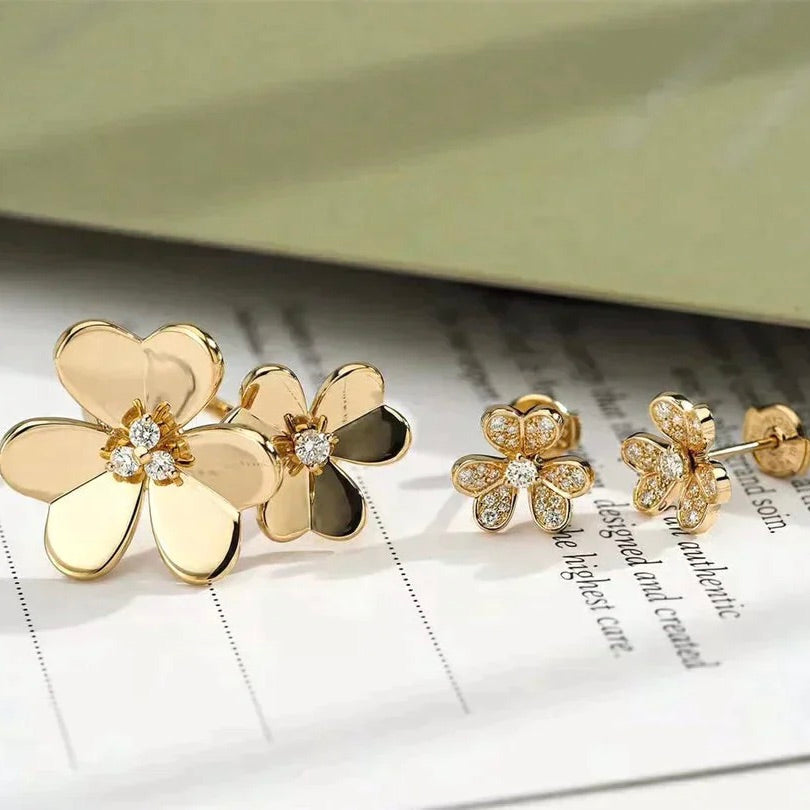 [⭐Shinejoy]CLOVER COMOS GOLD DIAMOND RING