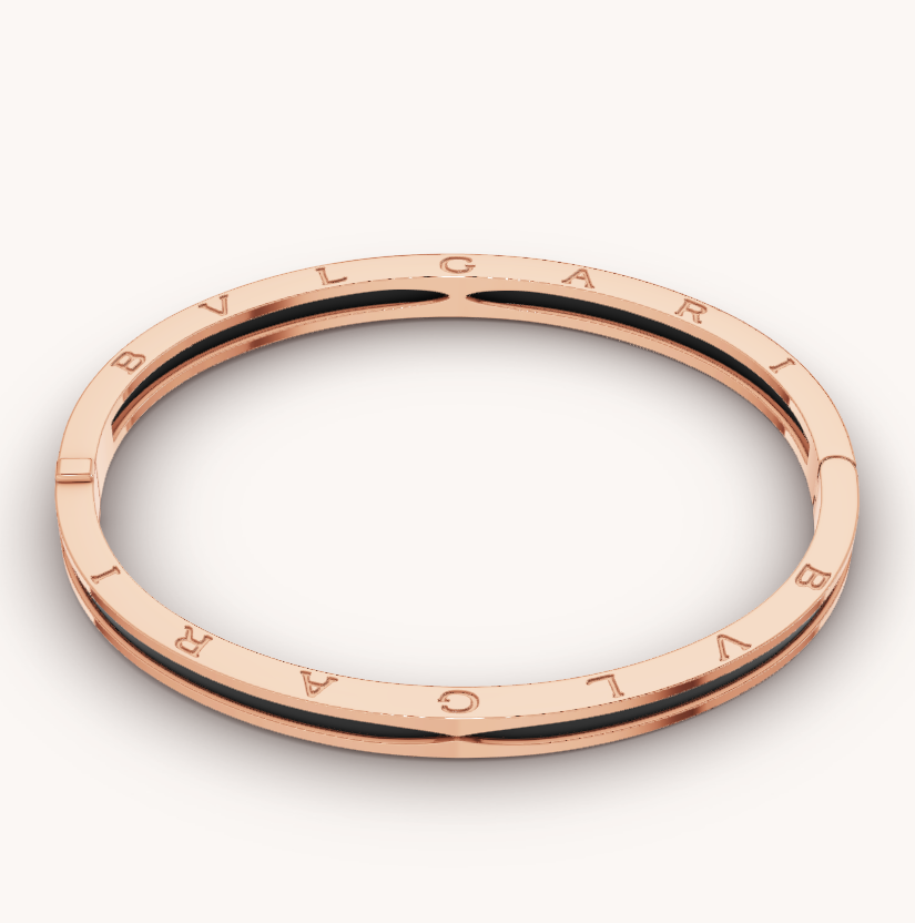 [⭐Shinejoy]ZERO 1 PINK GOLD WITH BLACK CERAMIC BRACELET