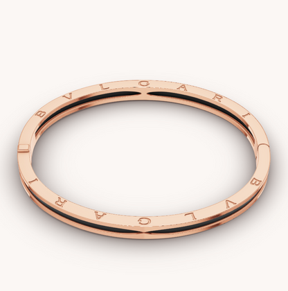 [⭐Shinejoy]ZERO 1 PINK GOLD WITH BLACK CERAMIC BRACELET