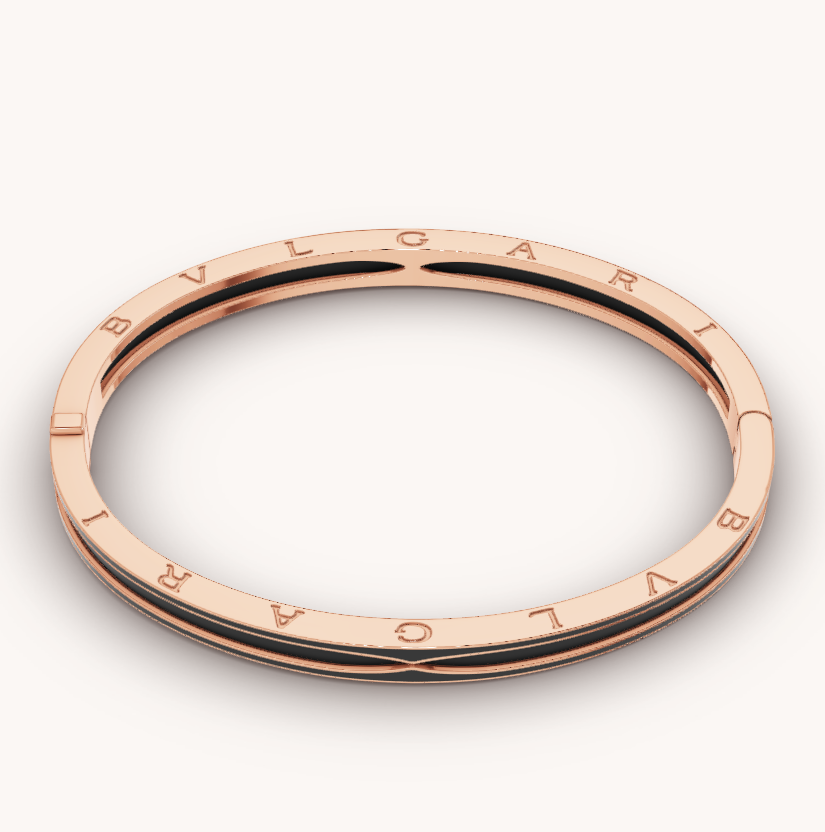 [⭐Shinejoy]ZERO 1 PINK GOLD WITH MATTE BLACK CERAMIC BRACELET