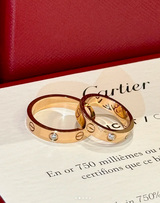 [⭐Shinejoy]LOVE RING 4MM 1 DIAMOND