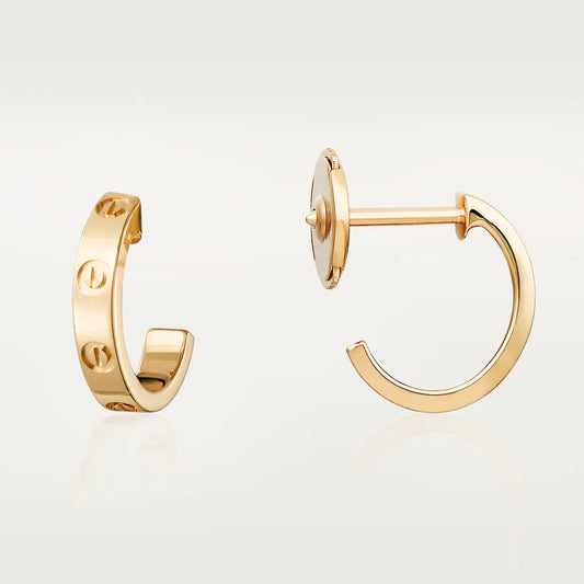 [⭐Shinejoy]LOVE EARRINGS 2.65MM PINK GOLD