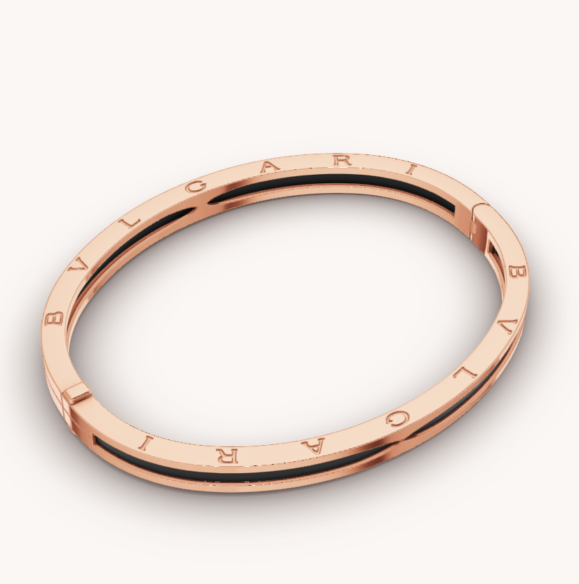 [⭐Shinejoy]ZERO 1 PINK GOLD WITH BLACK CERAMIC BRACELET