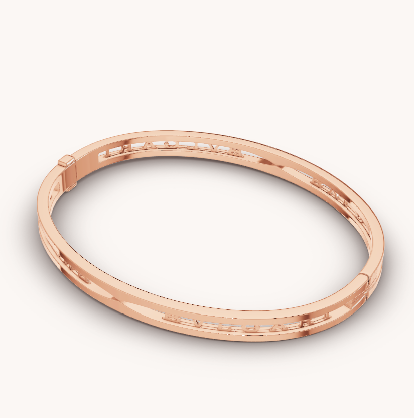[⭐Shinejoy]ZERO 1 SPIRAL LOGO PINK GOLD BRACELET