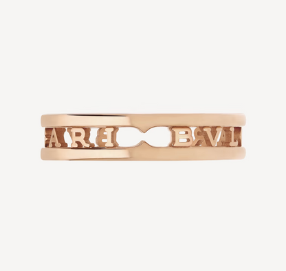 [⭐Shinejoy]ZERO 1 ONE-BAND WITH OPENWORK LOGO SPIRAL RING