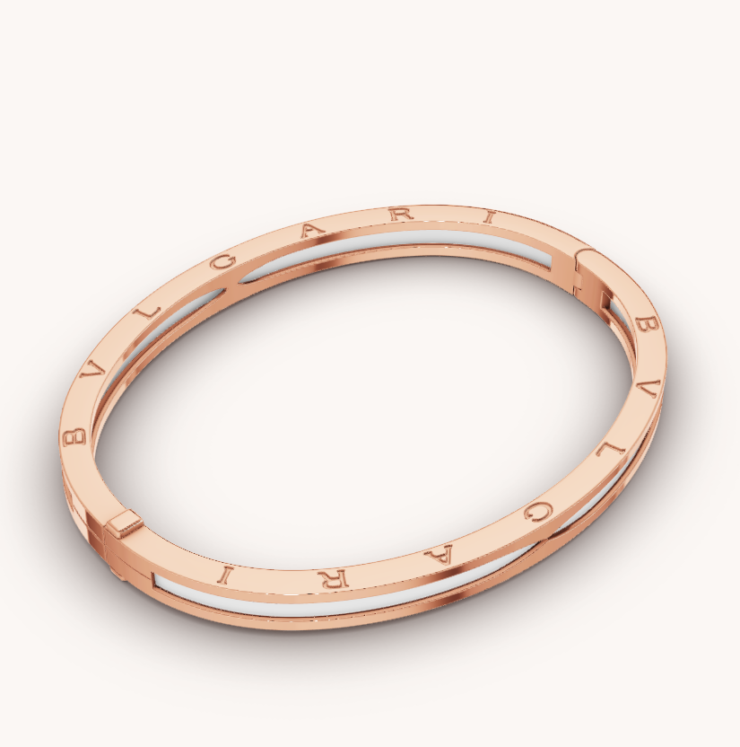 [⭐Shinejoy]ZERO 1 PINK GOLD WITH WHITE CERAMIC BRACELET
