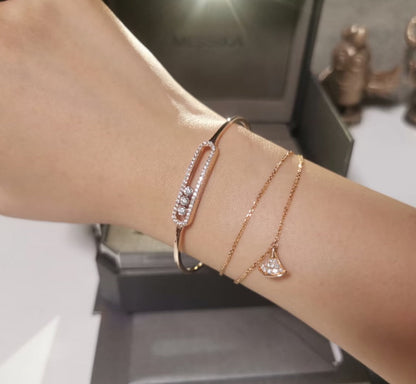 [⭐Shinejoy]Move Pavé Diamond Bangle Bracelet M