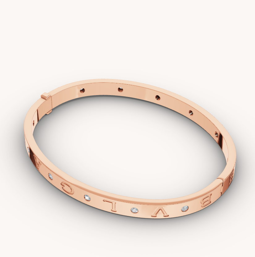 [⭐Shinejoy]ZERO 1 PINK GOLD 12 DIAMONDS BRACELET