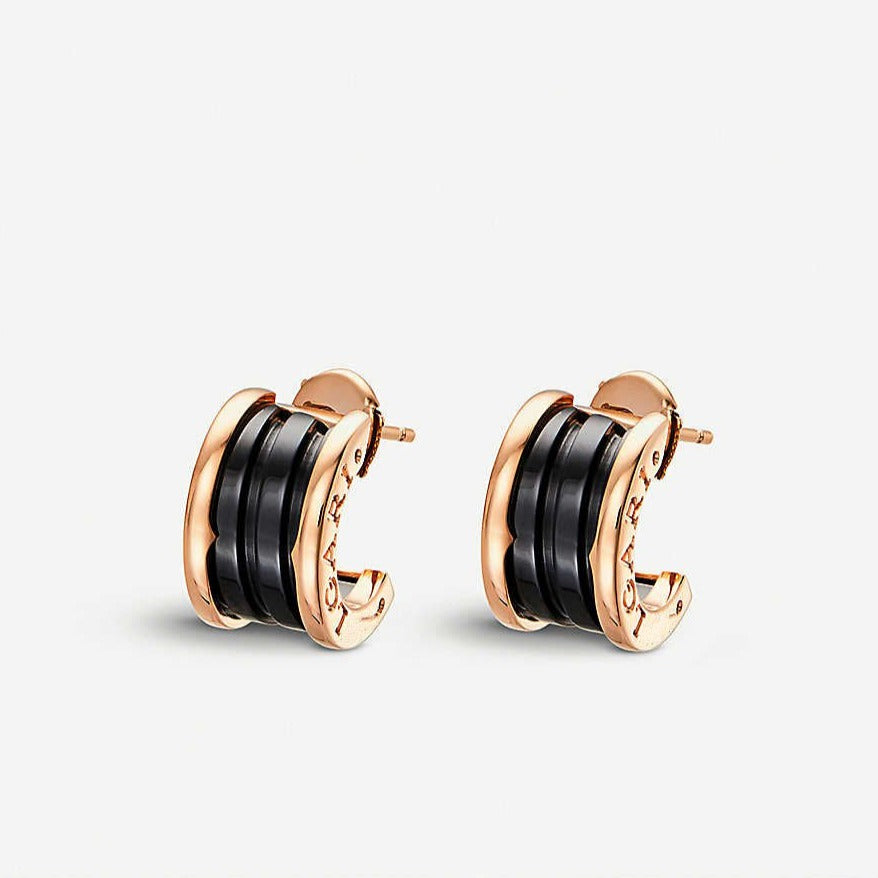 [⭐Shinejoy]ZERO 1 PINK GOLD CERAMIC EARRINGS