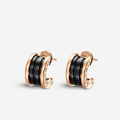 [⭐Shinejoy]ZERO 1 PINK GOLD CERAMIC EARRINGS