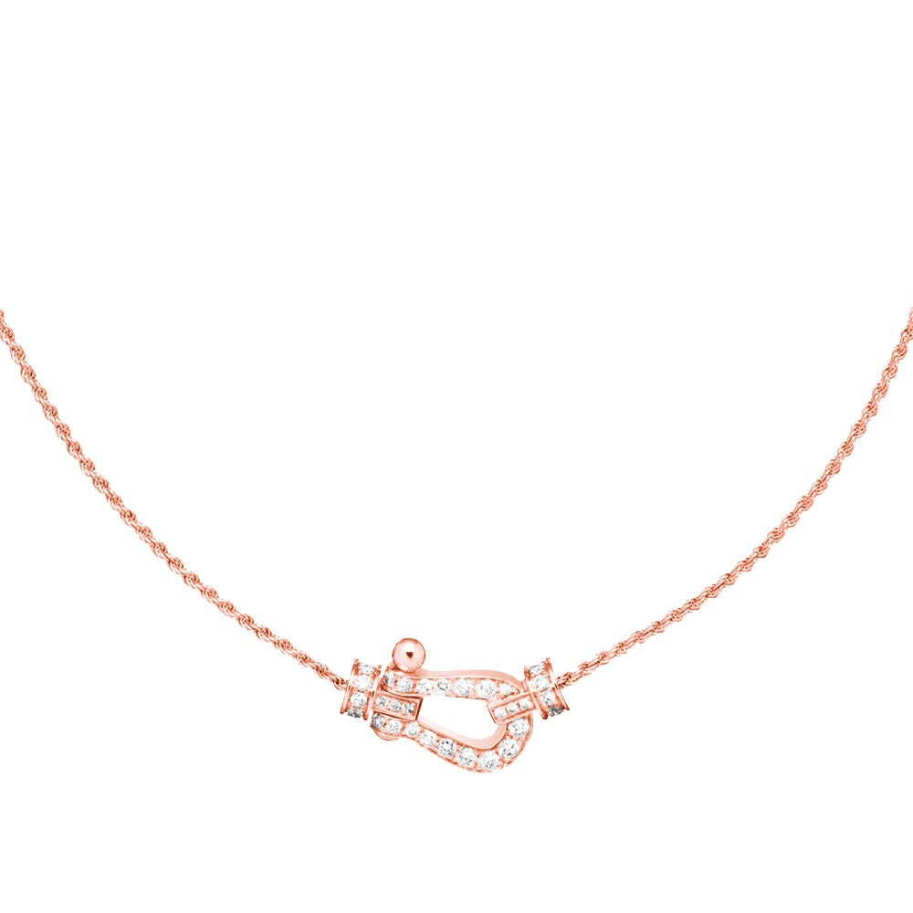 [⭐Shinejoy]FORCE 10 PINK GOLD DIAMOND NECKLACE