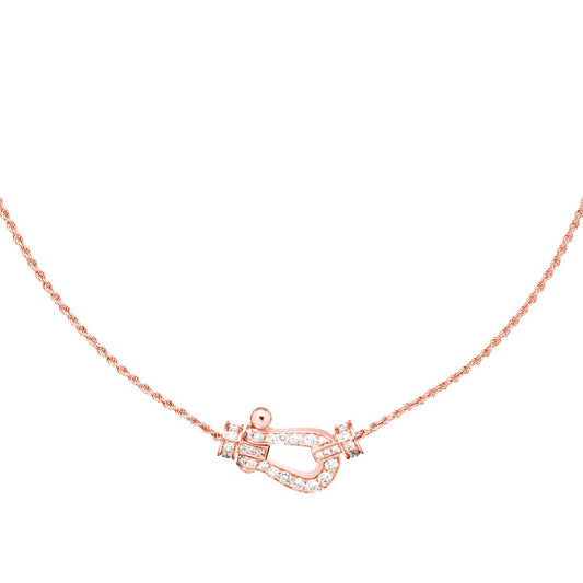 [⭐Shinejoy]FORCE 10 PINK GOLD DIAMOND NECKLACE