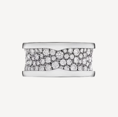 [⭐Shinejoy]ZERO 1 WITH PAVED DIAMONDS ON THE SPIRAL RING