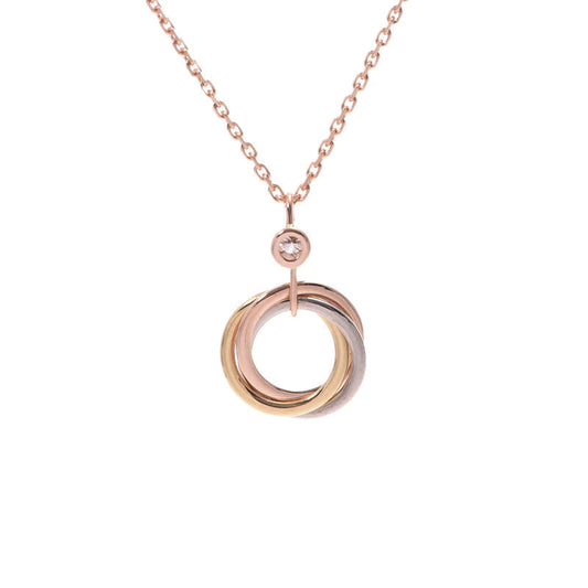 [⭐Shinejoy]TRINITY SILVER GOLD PINK GOLD NECKLACE