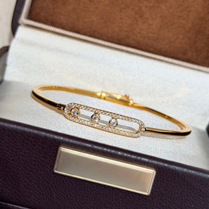 [⭐Shinejoy]Move Pavé Diamond Bangle Bracelet M