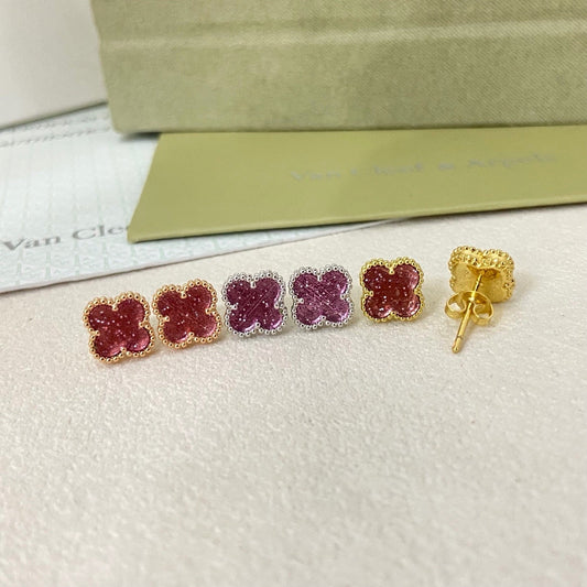 [⭐Shinejoy]2026 NEW MINI CLOVER 1 MOTIF  BUBBLE PINK ENAMEL