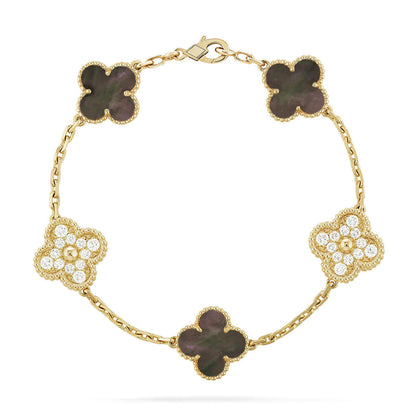 [⭐Shinejoy] CLOVER 5 MOTIF GRAY MOP BRACELET COLLECTION